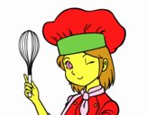 Coloring page Girl-chef painted byGracesGran