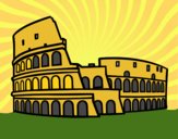Coloring page Roman colosseum painted byCharlotte