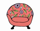 Coloring page Vintage armchair painted byCaryAnn