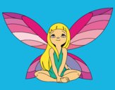 Coloring page Fantastic fairy painted bymindella