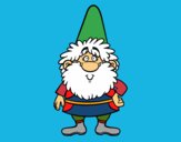 Coloring page Happy gnome painted bymindella