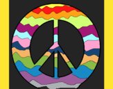 Coloring page Peace symbol painted byKArenLee