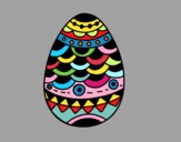 Coloring page japanese-style easter egg painted byKArenLee