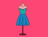 Coloring page Strapless dress painted bymindella