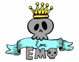 Coloring page Love Emo painted byAnthony