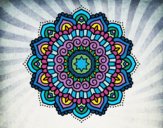 Coloring page Mandala decorated star painted byNikkiZic