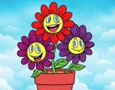 Coloring page Flower pot painted byKota