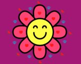 Coloring page Simple flower painted byKota