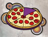 Coloring page Italian pizza painted byBeautyWWE