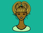 Coloring page Up-do  painted byCharlotte