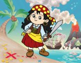 Coloring page The pirate girl painted bybarbie_kil