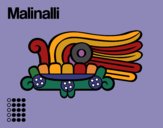 Coloring page The Aztecs days: the grass Malinalli painted bymindella