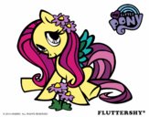 Coloring page Fluttershy painted byAlexandra