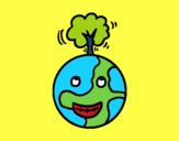 Coloring page Vegetable Planet painted bymindella