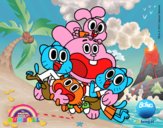 Gumball and happy friends