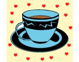 Coloring page Cup of coffee painted byAnia