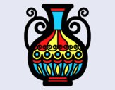 Coloring page Decorated vase painted byAnia