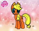 Coloring page Applejack of My Little Pony painted byGramanana4