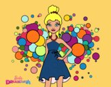 Coloring page Barbie Pink Princess painted byAish 