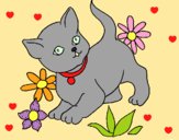 Coloring page Kitten painted byAnia