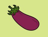Coloring page Organic eggplant painted byJijicream