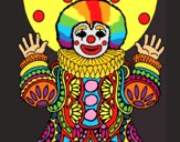 Coloring page Clown dressed up painted byLaLaLandie