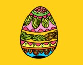 Easter egg with vegetable pattern