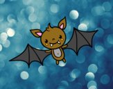 Coloring page A Halloween bat painted byWoolglet