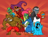 Coloring page Halloween Monsters painted byElsie-may 