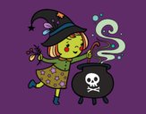 Little witch with potion