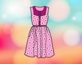 Coloring page Summer dress painted byAnia