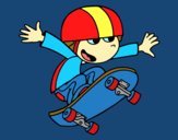 Boy in skateboard