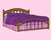 Coloring page Full-size bed painted byAnia