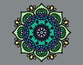 Coloring page Mandala to relax painted bycolors 