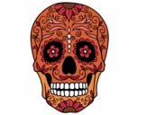 Coloring page Mexican skull painted byAveta