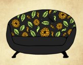Coloring page Vintage Couch painted byAnia