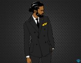 Coloring page Modern boy wearing suit painted byYahYah