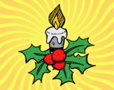 Coloring page A christmas candle painted byAnia