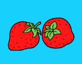 Coloring page strawberries painted byNadiyah
