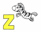 Coloring page Z of Zebra painted byDestiny