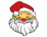 Coloring page A Santa Claus face painted byfishdude