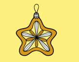 Coloring page Christmas decoration Star painted byAnia