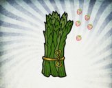 Coloring page Green asparagus painted bycecy