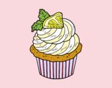 Coloring page Lemon cupcake painted bybarbie_kil