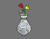 Coloring page Bellflower in a vase painted byAnia