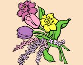 Coloring page Bunch of flowers painted byAnia
