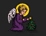 Coloring page Christmas Little angel painted byCharlotte