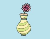 Coloring page Chrysanthemum in a vase painted bybarbie_kil