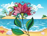 Coloring page Decorative flower painted byrabid 