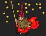 Coloring page Dwarf magician painted byCharlotte